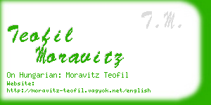 teofil moravitz business card